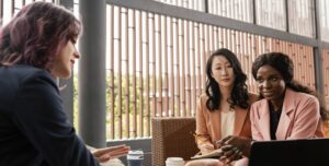 CNM consultants meeting with a client